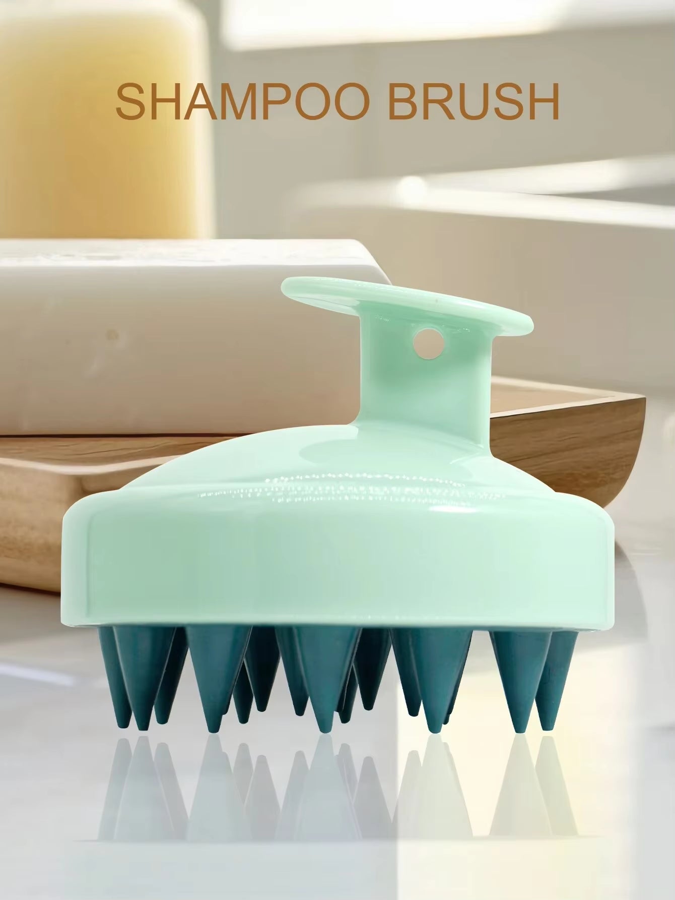 Advanced Silicone Scalp Stimulator: Professional Deep-Cleansing Massage Tool with Ergonomic Magic Handle – High-Durability Hair & Body Spa Brush