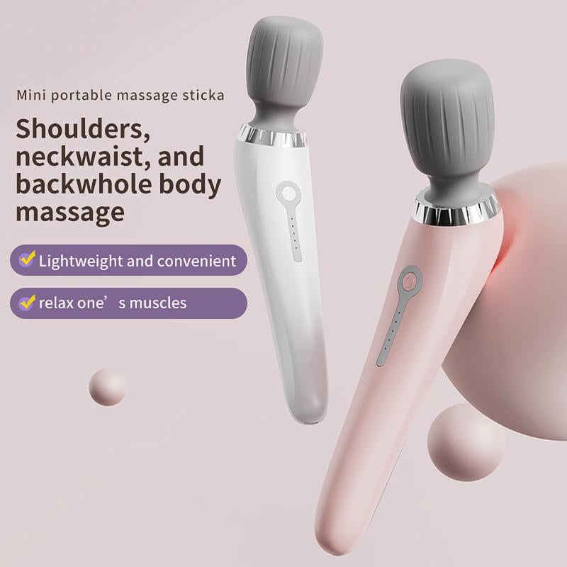 Portable USB Rechargeable Handheld Massager with High-Frequency Vibration Motor for Neck, Back, Leg, and Waist Muscle Relief