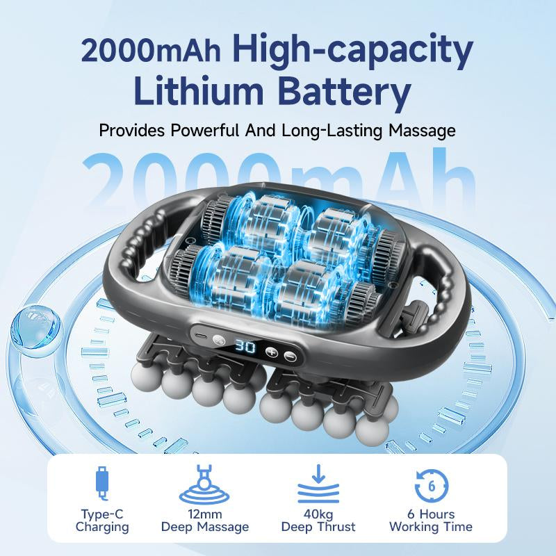 BENBO 42-Ball Massage Gun 30-Level Intensity Adjustment 9 Massage Modes Effectively Relieves Back, Shoulder, Leg, and Foot Pain Quiet Muscle Massager Features Red Light Therapy Adjustable Settings Ideal for Daily Use Perfect Christmas Gift Choice