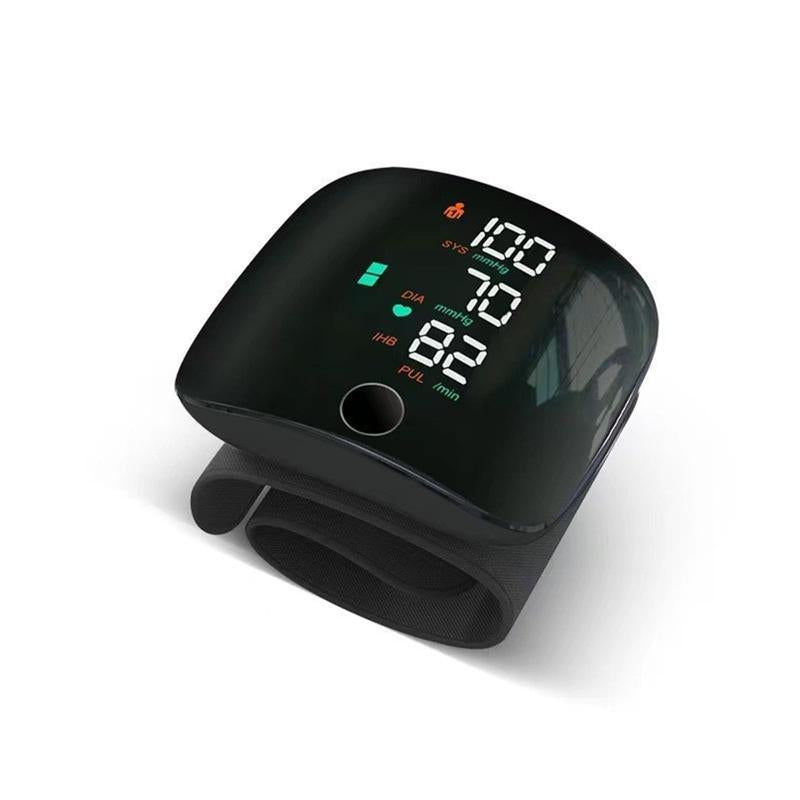 Wrist Blood Pressure Monitor,Rechargeable Blood Pressure Monitor for Home Use, LED Display, Voice Broadcast,Wrist Measuring Instrument, Touch Screen Wrist Blood Pressure Cuff, 99X2 Reading Memory Wrist Blood Pressure Monitor, with Carrying Case.