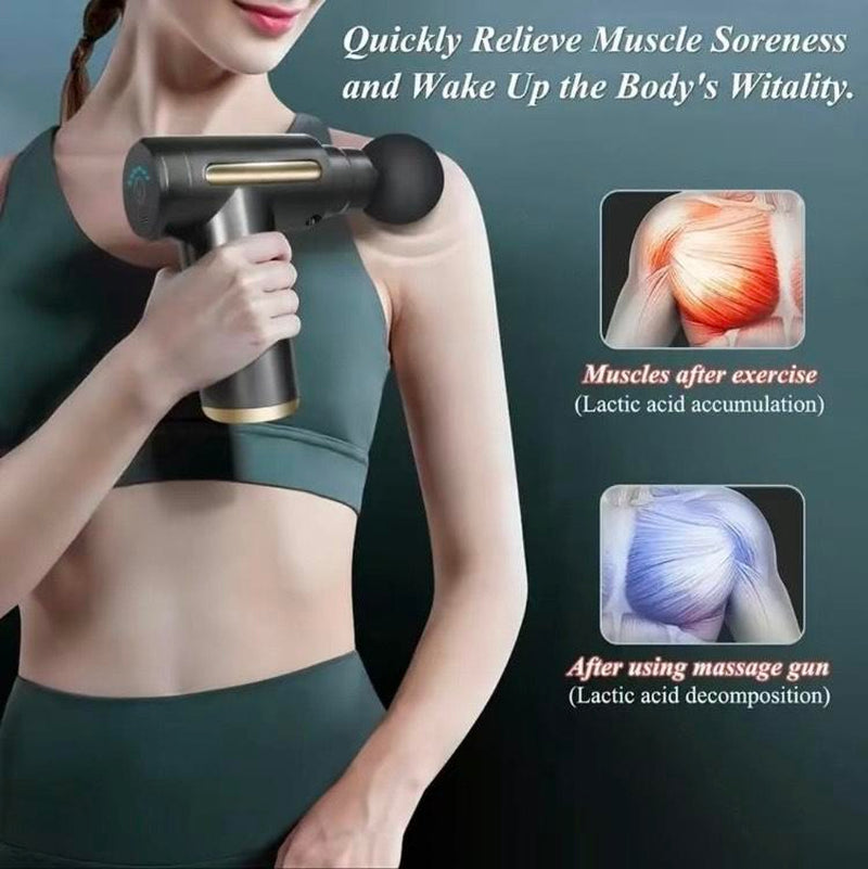 Electric Massage Machine with Replacement Heads, 1 Set Portable Handheld Comfort Muscle Massage Gun