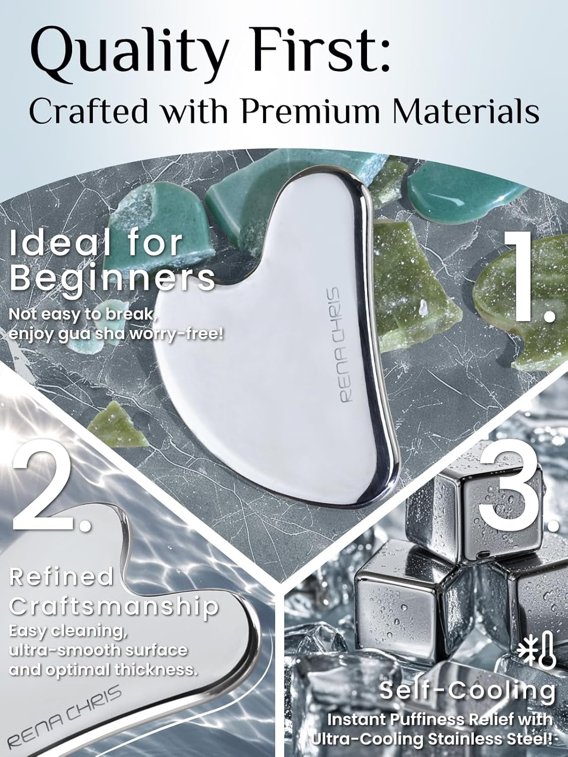 Professional Stainless Steel Guasha: The Ultimate Manual Massage Tool for Facial Rejuvenation and Targeted Acupuncture Therapy – Luxury Skin-Care Gift