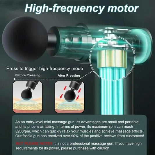 Electric Massage Machine with Replacement Heads, 1 Set Portable Handheld Comfort Muscle Massage Gun