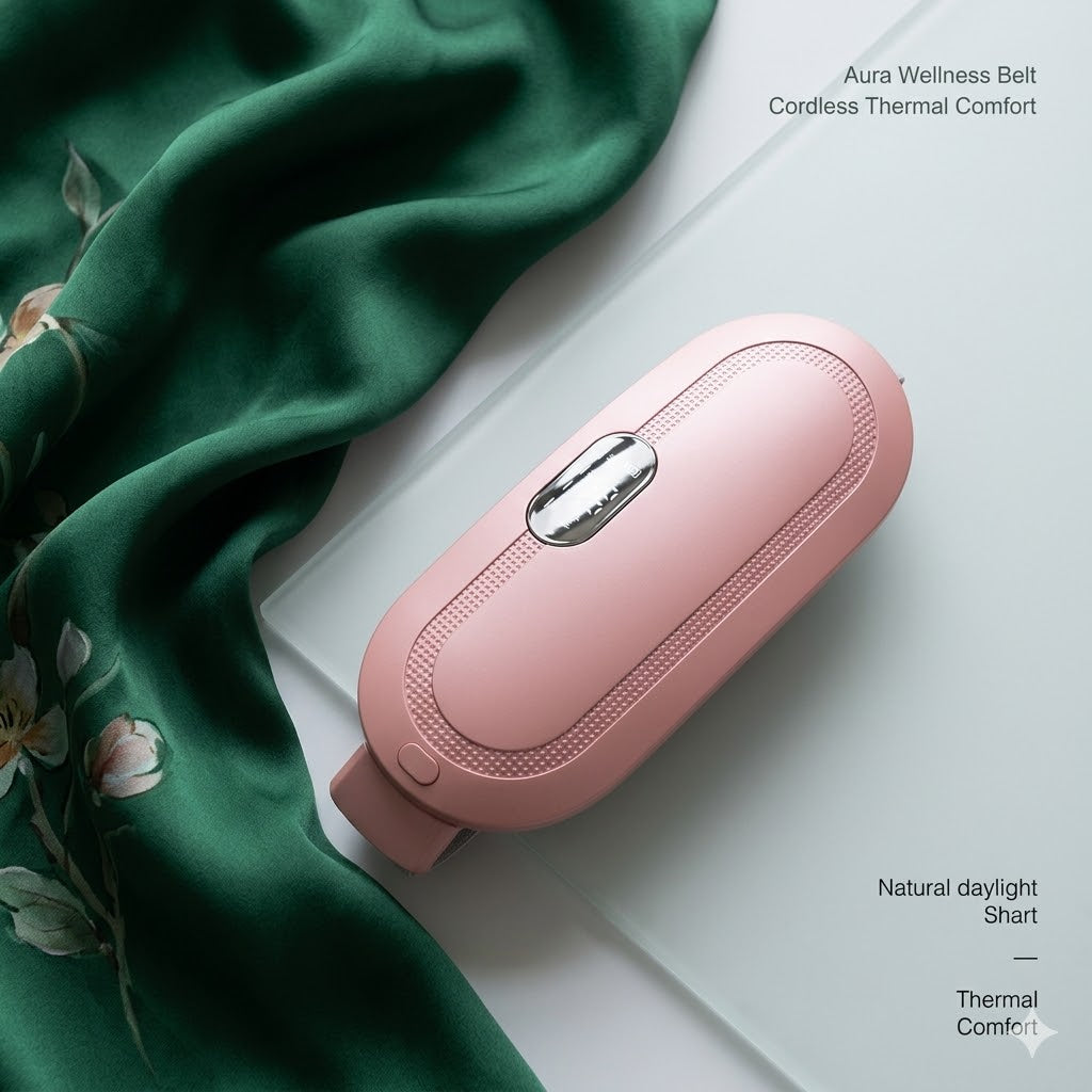Portable Period Comfort Pad – 3 Heat Levels & 4 Vibration Modes