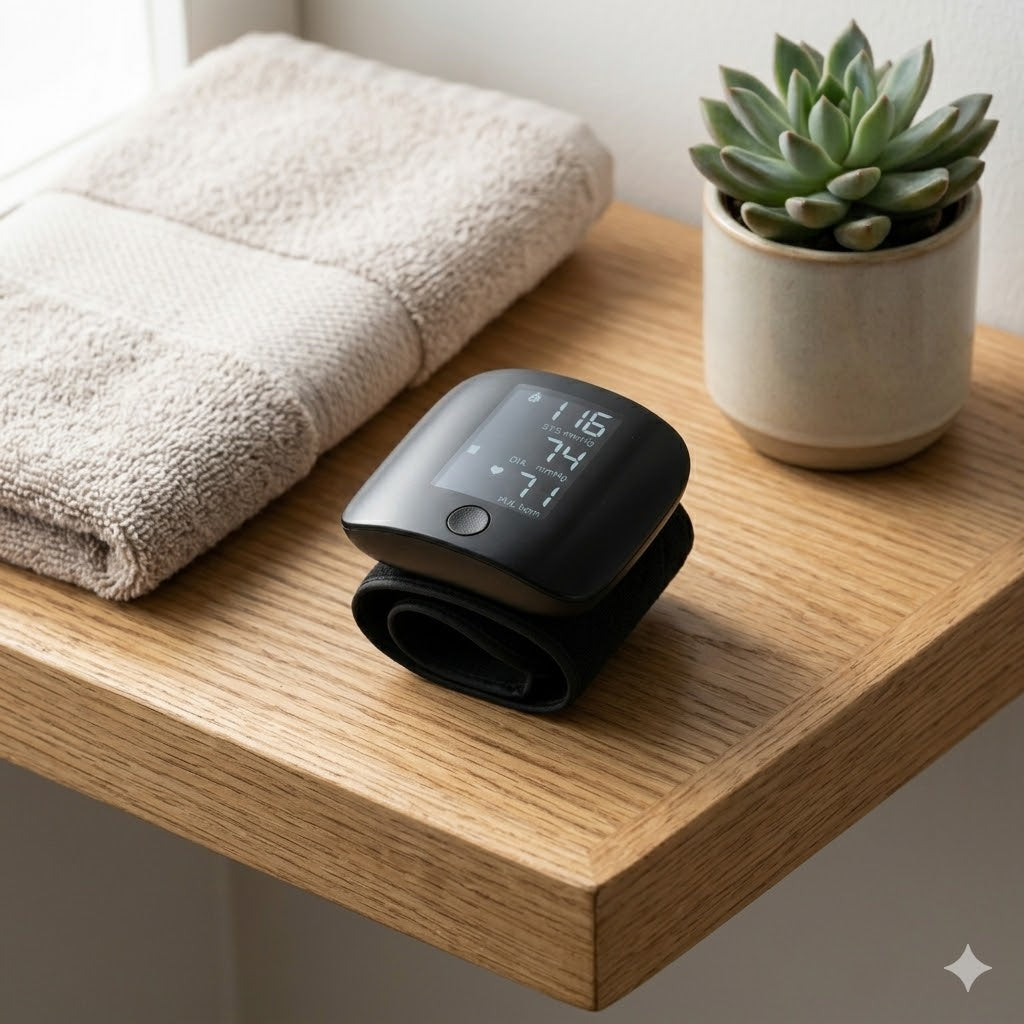 Portable Digital Wrist Wellness Monitor - Large LED Display & Dual User Memory